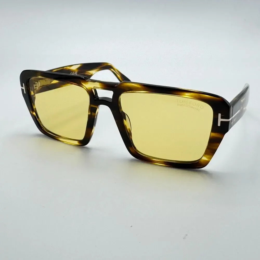 Tom Ford Sunglasses Redford TF1153 52E Havana Frame Brown Photochromic Lens 56mm